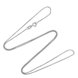 Estate Sterling Silver 925 0.9mm Box Link Chain Necklace 20"